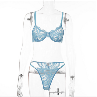 Ladies Underwire Lace Lingerie Suit