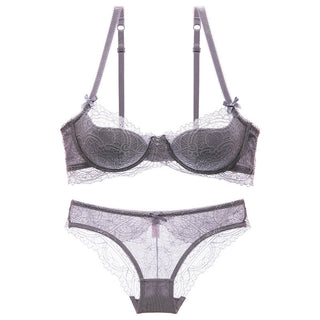 French Lightweight Demi Bra with Hipster underwear Set