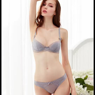 French Lightweight Demi Bra with Hipster underwear Set