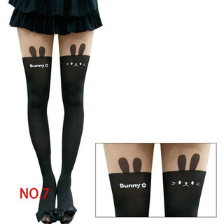 Harajuku Fake High Tube Cute Cat Pantyhose