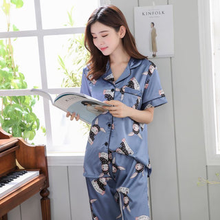 Silk Multiple print pajamas