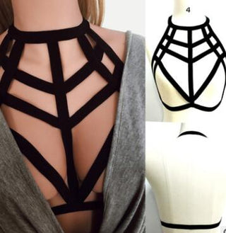 Body Jewelry - The Cage Elastic Bondage Bra