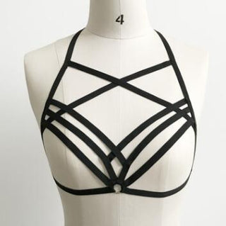 Body Jewelry - The Cage Elastic Bondage Bra