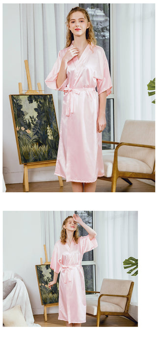 silk long Sleepwear Robe