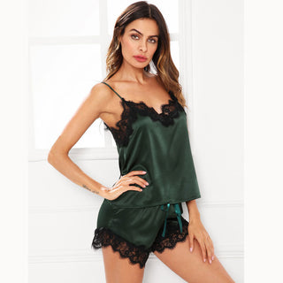 Lace split Camisole and Short Set