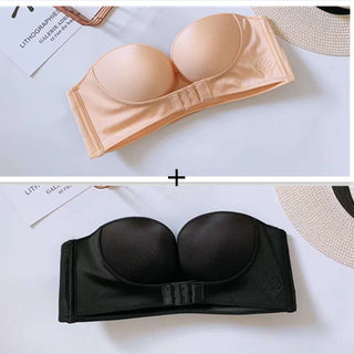 Thick Gather Bra Top With Invisible Underwire