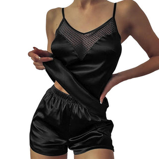 Satin Lace Camisole and Short Set Sleepwear