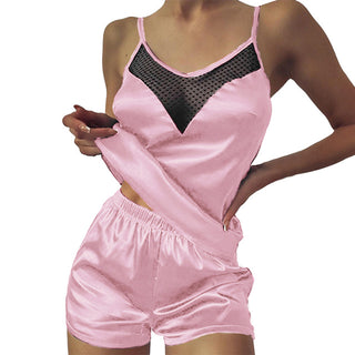 Satin Lace Camisole and Short Set Sleepwear