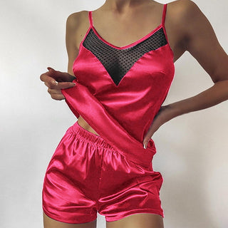 Satin Lace Camisole and Short Set Sleepwear