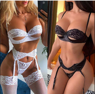 Lace Quarter cup bra Lingerie set