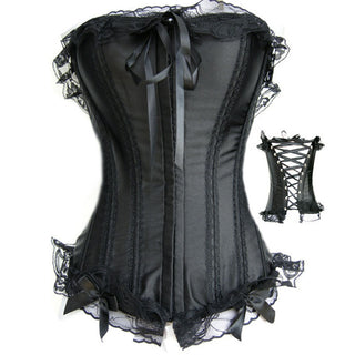 Black Ding Lace Corset Lingerie