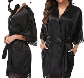 Plus Size Nightwear Silk Robe