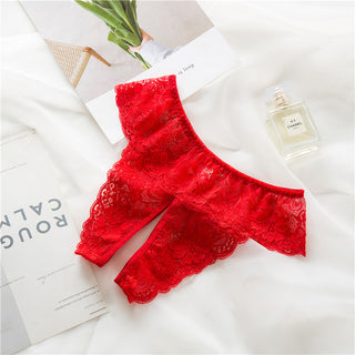 Crotchless Personalized net yarn panties