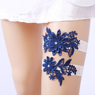 Handmade Rhinestone Lace Bridal Garter Bridal Leg Loop