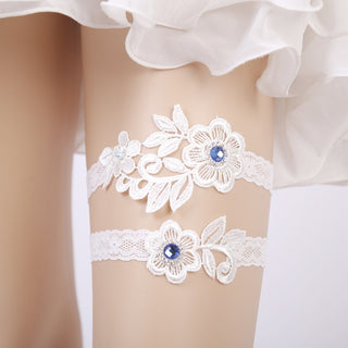 Handmade Rhinestone Lace Bridal Garter Bridal Leg Loop