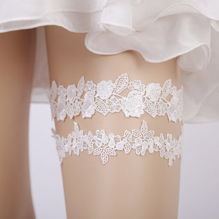 Handmade Rhinestone Lace Bridal Garter Bridal Leg Loop