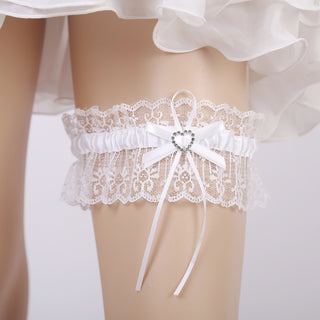 Handmade Rhinestone Lace Bridal Garter Bridal Leg Loop