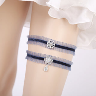 Handmade Rhinestone Lace Bridal Garter Bridal Leg Loop