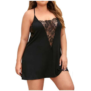 Women Chemise Plus Size XL-XL V Neck Lace Sleepwear