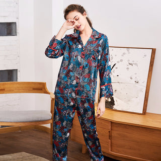 Blue Printed Pajama set Sleepwear