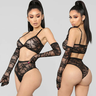 Lace Demi Bra Lingerie Set