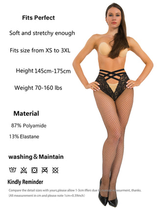 Women's Cross Fishnet Lace Stockings