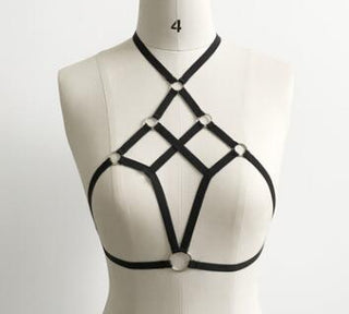 Body Jewelry - The Cage Elastic Bondage Bra