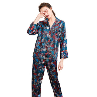 Blue Printed Pajama set Sleepwear