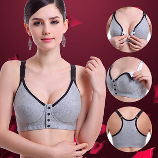 Large Size Pure Cotton Breast-Feeding Bra Without Steel Ring