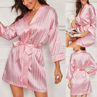 Pink Silk Robe