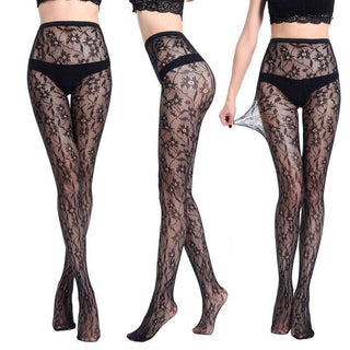 Semi-permeable Lace & Polyester Net Hosiery