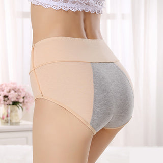 Cotton menstrual period leak-proof high waist briefs