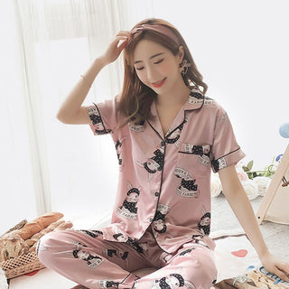 Silk Multiple print pajamas