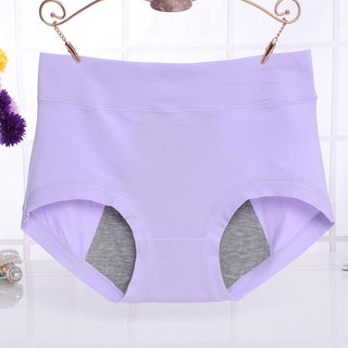 Cotton menstrual period leak-proof high waist briefs