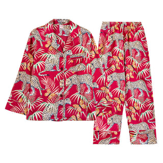 Silk printed pajama set