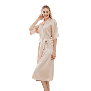 Satin Kimono Long Robe Sleepwear