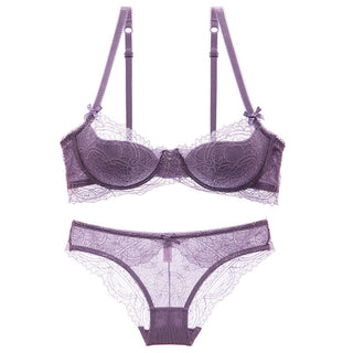 French Lightweight Demi Bra with Hipster underwear Set