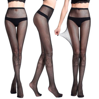 Semi-permeable Lace & Polyester Net Hosiery