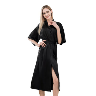 Satin Kimono Long Robe Sleepwear