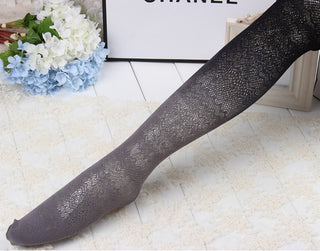 Gradient color hollow stockings anti-hook silk jacquard pantyhose lace stockings