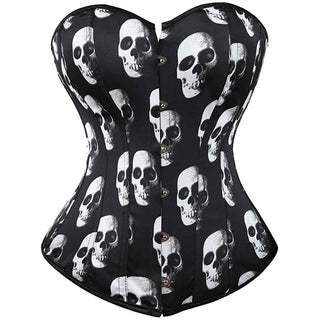 Skull Print Corset Shapewear