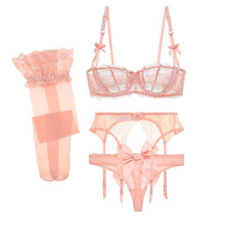 Balconette Lace Bra Lingerie Set