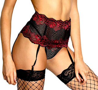 Lace Spandex Demi bra 3 piece Lingerie set