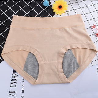 Cotton menstrual period leak-proof high waist briefs