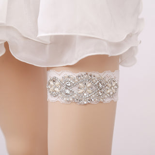 Rhinestone Lace Bridal Garter