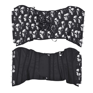 Skull Print Corset Shapewear