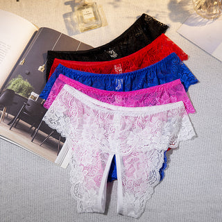 Lace Crotchless Underwear