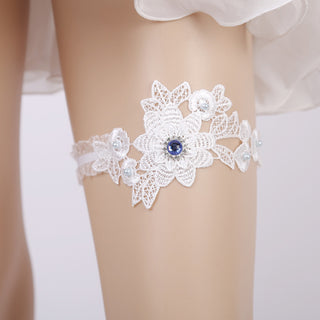 Handmade Rhinestone Lace Bridal Garter Bridal Leg Loop