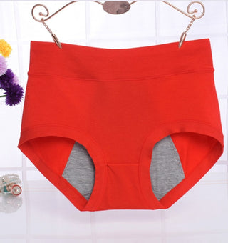 Cotton menstrual period leak-proof high waist briefs