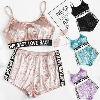 Velvet Camisole and Short Set Sleepwear